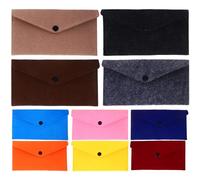 MAGICLULU Pochettes en Feutrine Fermeture à Pression, Assortiment de 10 Couleurs, pour Organiser Câbles, Écouteurs et Accessoires Personnels