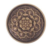 MAGICLULU Poignée de Meuble en Laiton Massif à Motif Lotus Vintage, Bouton de Tiroir Rustique pour Armoire et Placard, Finition Bronze Ancien, pour Meubles Cuisine et Salle de Bain, Bouton