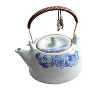 MAGICLULU Porcelain Teapot Ceramic Brewing Kettle With Comfortable Handle Traditional Small Teapot For Tea