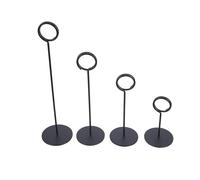 MAGICLULU Porte-Cartes Élégant Inoxydable Numéro de Acier en Table Lot de 4 Pièces, Design Vertical pour Restaurants et Conférences