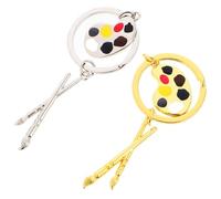 MAGICLULU Porte-clés Créatif en Métal Forme Stylo Dessin 2pcs Porte-clés Résistant et Pendentif pour Décoration Voiture ou Paquet Présent Anniversaire