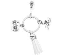 MAGICLULU Porte-clés Musical en Alliage de Zinc Argenté, Pendentif Paquet Léger et Polyvalent pour Décoration de Clés Style Unique et Usage Quotidien