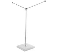 MAGICLULU Porte-drapeau de Table en Marbre Argenté Léger et Résistant à L'usure, Ensemble pour Drapeau de Réunion, Accessoire Déco Bureau pour Usage Professionnel