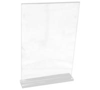 MAGICLULU Porte-menu Vertical Acrylique Transparent Support De Table Pour Publicités Menus Photos Et Cartes De Visite Présentoir Stable