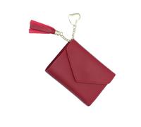 MAGICLULU Porte-Monnaie Femme Rouge en Cuir PU Fermeture à Pression, Petite Bourse à Monnaie Compacte pour L'école ou Sorties