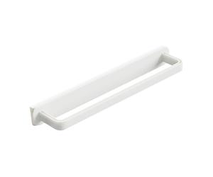 MAGICLULU Porte-Serviettes Mural Coulissant Adhésif Blanc Réglable en Plastique Robuste Support Multi-Usage pour Torchons Et Pantoufles La Cuisine Et Salle De Bain sans Perçage