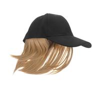 MAGICLULU Postiche Casquette Baseball Femme avec Extensions Cheveux Courts Lisses Bonnet Postiche en Fibre Résistante Haute Température pour Coiffure Rapide et Mode Usage Quotidien