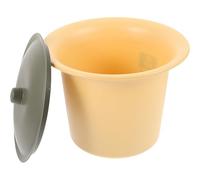 MAGICLULU Pot de Chambre Portable en Plastique Couvercle Anti-odeur, Capacité Moyenne, Seau à Urine Léger et Stable pour Adultes, Urinoir Domestique Hygiénique, Usage Nuit et Assistance