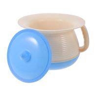 MAGICLULU Pot de Chambre Unisexe pour Garçon et Filles en Plastique PP avec Couvercle Hermétique Bassin de Lit Portable Bleu Seau à Urine Facile à Nettoyer Aide Pratique pour Usage