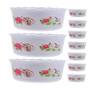 MAGICLULU Pot de Fleurs Hydroponique Jardinière Ronde en Plastique Imprimé Design pour Nénuphars et Jonquilles pour Maison et Jardin Lot de 10