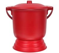 MAGICLULU Pot D'urine Rouge Épais en Polypropylène Couvercle et Base, Grand Modèle Portable pour Adultes et Garçon et Filles, Fourniture de Mariage Pratique, Seau Hygiénique Réutilisable