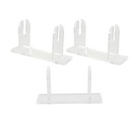MAGICLULU Présentoir Transparent en Acrylique pour Éventail Pliant ou Rond, Lot de 3, Base Plate Rainure Centrale, pour Décoration Intérieure