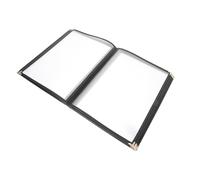 MAGICLULU Protège-menu en Pvc Transparent A4 pour Restaurant, Couverture Pratique et Gain de Place, Adapté aux Hôtels et Banquets, Couleur Noire
