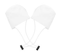 MAGICLULU Protège-talons Blancs en Tissu Confortable Doublure en Peluche pour Conduite, Lot de 2 Pièces, Ajustables et Résistants à L'usure pour Chaussures de Conduite