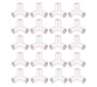 MAGICLULU Raccords de Tuyau D’arrosage PVC à 3 Voies 20 Pièces Blanc 20 Mm | Accessoires pour Extension ou Réparation D’eau, Assemblage Facile du Flexible, Usage Jardin et Remplacement Maison
