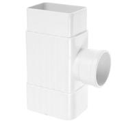 MAGICLULU Rallonge de Conduit de Gouttière Pvc Blanche, Raccord en Y pour Gouttière Toiture, Connecteur de Déviation pour Système de Récupération des Eaux Pluviales, Accessoire Solide