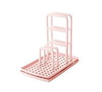 MAGICLULU Râtelier à Éponge Multifonction Plastique Support De Chiffon De Cuisine Et Égouttoir à Vaisselle Organisateur De Rangement pour Évier Rose