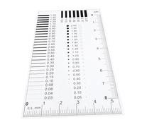 MAGICLULU Règle de Mesure Ligne pour Estimation de Surface Outil de Mesure de Précision Règle Transparente à Film pour Détection de Défauts et de Utilisation Polyvalente pour Cartes Identité