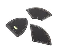 MAGICLULU Règle de Positionnement des Sourcils Précise en Métal Noir, Outil Portable Ergonomique 3pcs pour Mise des Sourcils en Voyage ou Usage Professionnel