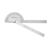 MAGICLULU Règle Rapporteur D'angle en Acier Inoxydable Design à Deux Bras, Règle Fixe et Mobile pour Mesurer et Marquer les Angles en Menuiserie