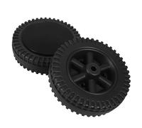 MAGICLULU Remplacement des roues de calandre avec couvercle 2 pièces 15 cm noir, roue de chariot de barbecue en HDPE, pour barbecue à gaz et petits appareils électroménagers