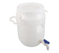 MAGICLULU Réservoir d'eau Portable 10l en Plastique Blanc avec Poignée Ergonomique et Robinet pour Arrosage Facile des Plantes en Extérieur Terrasse