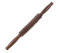 MAGICLULU Rouleau de Massage Corporel en Bois de Poulet, Bâton de Massage Dos 5 Roues Type Dents de Loup, Outil Musculaire pour Cou, Épaules, Jambes et Yoga à Domicile