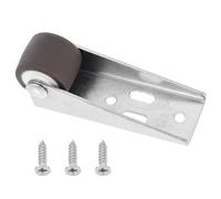 MAGICLULU Roulettes pour Portes Coulissantes 0,8 Pouce Tpe Antidérapant Silencieux Brun, Roue de Support Anti-affaissement, Montage Latéral ou Vertical, Guide-rouleau Robuste pour Meubles