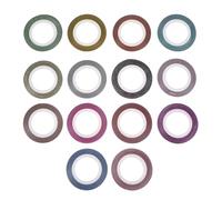 MAGICLULU Ruban Adhésif Nail Art 1 Mm Autocollant pour Ongles 14 Couleurs Pailletées Ligne Dorée Bande Adhésive Décorative Manucure Pédicure Outil DIY Kit Ongles et Stickers