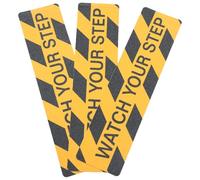 MAGICLULU Ruban Adhésif pour Escaliers Antidérapant Pvc 3 Pièces Panneau D'avertissement Haute Visibilité pour Zones Industrielles et Piétons