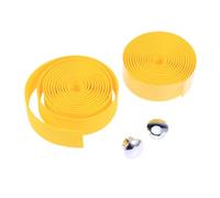 MAGICLULU Ruban de Guidon Antidérapant pour Vélo Route, Mousse en Caoutchouc Auto-adhésive, Design Fin avec Bouchons de Barre, 1 Paire Jaune