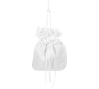 MAGICLULU Sac à Main de Mariage Blanc Mariée, Léger et Portable en Tissu, Sac de Soirée Élégant pour Événements Nocturnes et Shower Nuptial