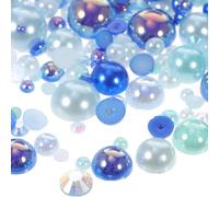 MAGICLULU Sachet 100 G de Demi-perles D'imitation en Résine Nacrée, Strass Plats pour Décoration Ongles Multifonction, Autocollants pour Nail Art Diy, Breloques Résistantes à L'usure,