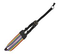 MAGICLULU Sangle de Guitare Folk Réglable en Tissu Arc-en-ciel, Accessoire Léger pour Ukulélé et Guitare Acoustique, Sangles D'épaule Confortables et Respirantes pour Musique Live