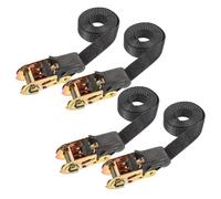 MAGICLULU Sangles D'arrimage à Cliquet 4 Pièces en Polyester et Fer, Robustes et Résistantes à l'usure, Logistique Transport Automobile