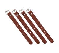 MAGICLULU Sangles de Vélo Réglables en Similicuir Marron Lot de 4 Pièces 2 Paires pour Panier de Vélo Garçon et Filles Adulte Accessoires de Fixation Robustes Femme