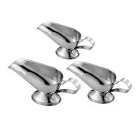 MAGICLULU Saucières Poignées Ergonomiques Ensemble de 3 Argenté en Acier Inoxydable pour Décoration de Table et Service de Sauces
