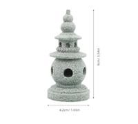 MAGICLULU Sculpture D'aquarium Pagode en Grès Grand Format, Décoration en Pierre Ornementale, Ambiance Zen pour Aquarium, Jardin Ou Balcon, Figurine Chinoise pour Espace Zen Décoratif