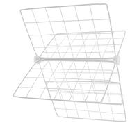 MAGICLULU Séparateurs Réglables en Grillage Métallique pour Congélateur et Réfrigérateur, Organisateur D'étagères Multifonction Filet Aéré, Panneau de Séparation Ajustable 42-56 Cm X 42-56