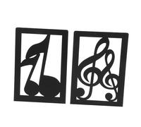 MAGICLULU Serrage- de Note de Musique Noir 2 Pièces Supports Décoratifs pour Bureau Organisateur de Accessoire Élégant pour Bibliothèque