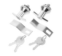 MAGICLULU Serrure Métallique pour Armoire Ms302 en Alliage D’aluminium, Lot de 2 Set de Set de Verrous Robustes avec Clés, Verrouillage Sécurisé pour Boîte Électrique et Coffret, pour