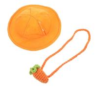 MAGICLULU Set de 1 Chapeau de Lapin Orange en Feutre Paquet Carotte pour Animaux, Accessoire Chic pour Petits Lapins et Compagnons