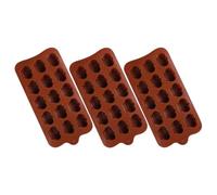 MAGICLULU Set de 3 Moules à Bonbons en Silicone Antiadhésifs pour Fabrication de Chocolat Surface Lisse, pour Pâtisserie Maison et Boutique de Gâteaux