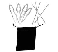 MAGICLULU Set D'ustensiles pour Fruits de Mer en Acier Inoxydable Argenté Pinces à Crabes, Fourchettes et Paquet de Rangement, Facile à Manipuler pour Fêtes et Préparation Extérieure