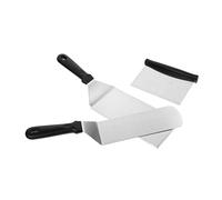 MAGICLULU Spatule Acier Inoxydable Résistante Chaleur Outil De Cuisine Pratique Pour Barbecue Et Pâtisserie Spatule Ronde Coupe-pâte