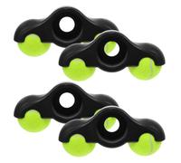 MAGICLULU Stabilisateurs de Pied pour Vélo Stationnaire 4pcs avec Structure à Bascule en Abs, Coussins Anti-vibrations Noirs pour Entraînement Cycliste à Domicile Silencieux
