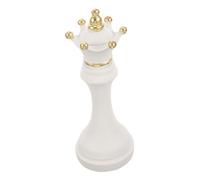 MAGICLULU Statue Décorative Échecs Reine Blanche Petite, Sculpture Résine Légère, Décoration Bureau et Maison, Figurine Créative pour Étagère et Présent, Ornement Art Chess Set