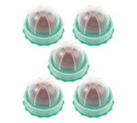 MAGICLULU Sucette à l'herbe à Chat Murale, 5 Pièces, Boule Rotative Verte | Lickable Candy, Capot Transparent et Adhésif, pour Cages et Meubles, Jeu Interactif