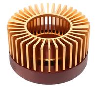 MAGICLULU Support Chauffant pour Théière en Alliage Or, Chauffe-Bougie Léger et Élégant, Socle Rond Décoratif pour Réchauffer Thé, Café et Lait au Bureau Domicile