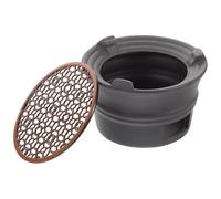 MAGICLULU Support Chauffe-théière Noir en Alliage et Zisha avec Bougeoir pour Bougie Chauffe-Plat, Design Élégant, Sûr et Fiable pour Usage Domestique